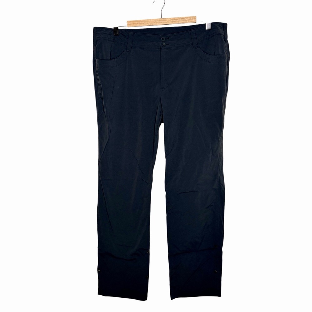 Eddie Bauer Travex Roll Up Pants Black Womens Size 18W Hiking Outdoor Utility